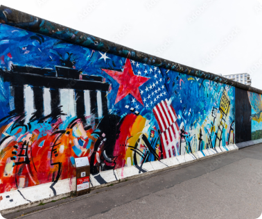 Ein Kunstwerk der Eastside Gallery